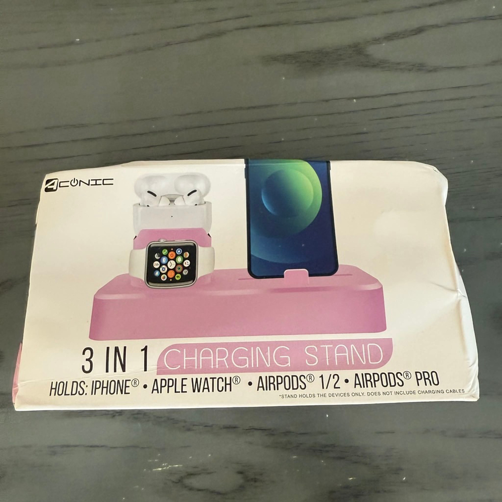 Aduro 3-in-1 Charging Stand One Size Pink/White